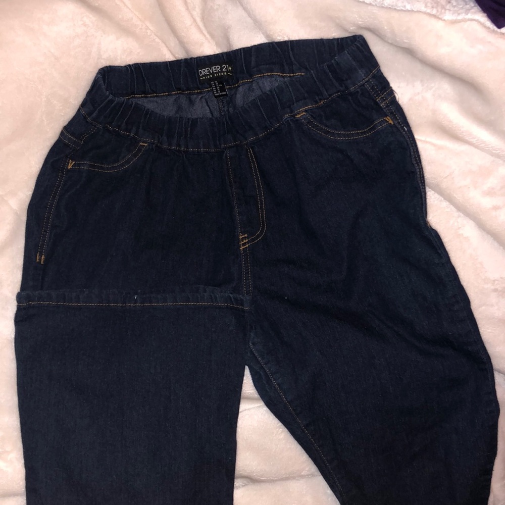 Long high waisted stretchy jeans